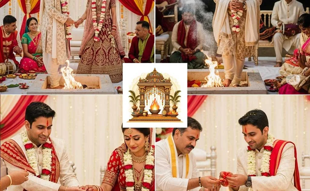 వివాహ ఆచారాల పోలిక: హిందూ వివాహం, నికాహ్, క్రైస్తవ, బౌద్ధ, జైన మరియు సిక్కు వివాహాలు — హిందూమతం