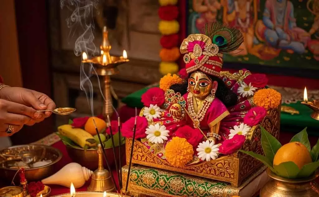శ్రీకృష్ణాష్టమి పూజా విధానం — స్తోత్రమ్, పూజలు, వ్రతాలు