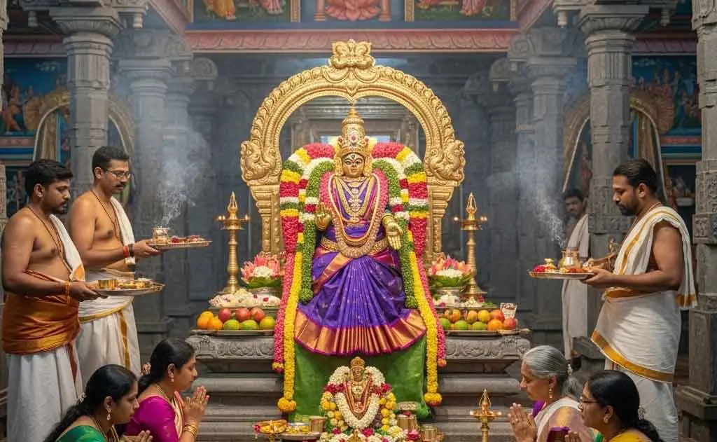 అమ్మవారి మూలవిరాట్టునకు విశేష పూజ వివరాలు 🌸