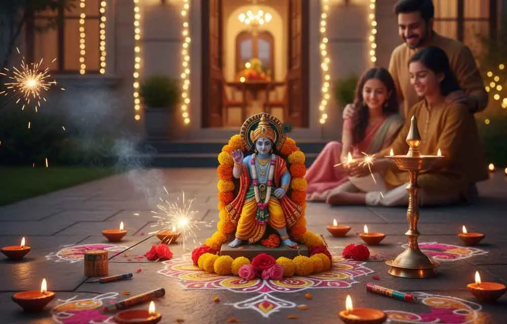 నరక చతుర్దశి & దీపావళి పండుగ ధనలక్ష్మి పూజ దీపావళి — Uncategorized