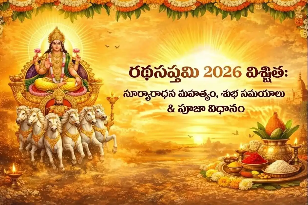 రథసప్తమి 2026 విశిష్టత: సూర్యారాధన మహత్యం, శుభ సమయాలు & పూజా విధానం — పండుగలు