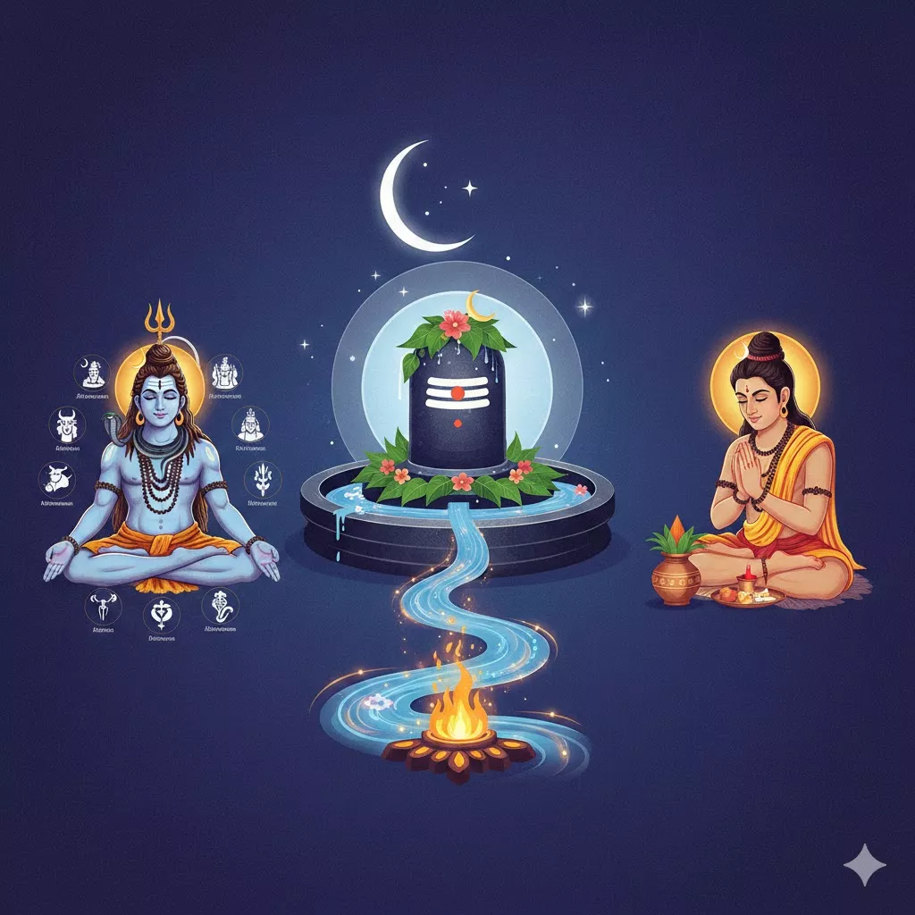 శివరాత్రి ప్రత్యేకం: అష్టనామ శివపూజ, వ్రత సంకల్పం & రుద్రాభిషేక రహస్యాలు — homebanner