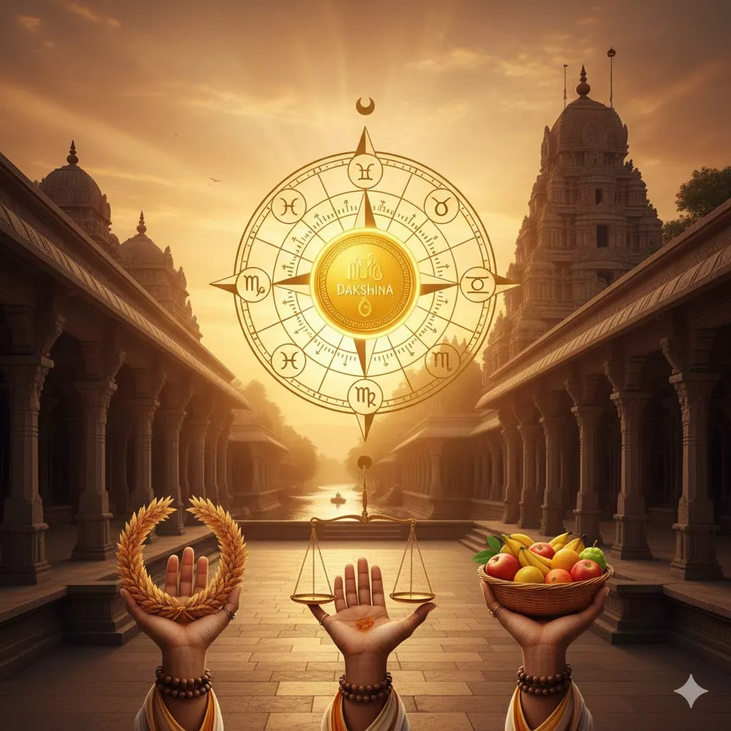 జ్యోతిష్యానికి దక్షిణ ఎందుకు అవసరం? – గౌరవం, ధర్మం, ఫలితం — homebanner